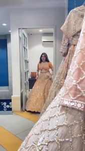 [PRE-ORDER] Semistitched Real Mirror Sequins Embroidery Work With Cancan Lengha (10-15day Delivery)