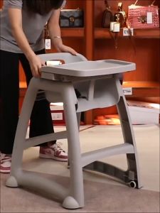 Baby High Chair easy to clean For Baby Dining Feeding With Compartment Booster Adjustable Height Removable Legs Soft comfortable waterproof stain-resistant