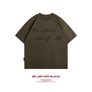 Áo Thun Cotton Tay Ngắn Mùa Hè 2025 Của Thương Hiệu Mỹ Dành Cho Nam Và Nữ Phong Cách Thường Ngày in Chữ Thoải Mái Rộng Rãi