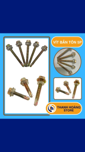 [Bịch 200 con} Vít Bắn Tôn 5P Chính Hãng – Đầu Lục Giác Bắn Ngọt Không Toét Đầu Giá Tốt #12x2"