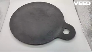 Traditional Handmade Pre-Seasoned Iron Tawa with Handle | Dosa & Chapati Tawa | Gas Stove Compatible | Size - 11 Inch | 2 Kg | Color - Black