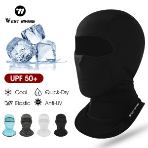 WEST BIKING Summer Ice Silk Balaclava UV Protection Cycling Headgear Anti-Sweat Quick-Dry Face Cover for Bicycle Motorcycle