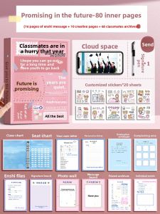 MONLEYTA | Adorable Minimalist Graduation Scrapbook Cute Student Yearbook High School Freshman Journal Simple Design Memory Album