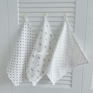 Ultra-Soft Pure Cotton Square Towel for Newborn Babies Four Layers Kindergarten Handkerchief Children Bath Towel Special Use