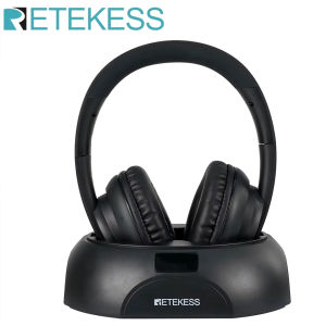 RETEKESS TA006 Wireless Headphone TV Watching Rechargeable Wireless Earphone with Transmitter Support Coaxial Fiber 3.5 AUX RCA