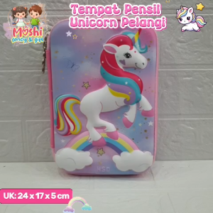 Tempat Pensil Unicorn / Pencil Case Unicorn / Stationary Unicorn / Alat Tulis Anak Perempuan / Kotak Pensil Unicorn Pelangi