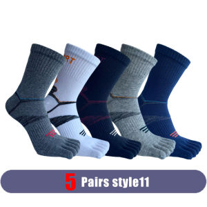 5 Pairs Man Five Finger Socks Short Cotton Sport Casual Vintage Breathable Compression Striped Colorful Toe Happy Socks Fashion