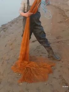 Fishing net fishing net hand net plumb bob hand net traditional old fishing net easy to spin net and throw net