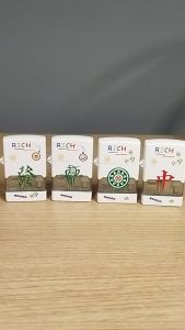 Lighters Galore - DOUBLE TORCH 45 (RICH LUCKY MAHJONG ASSORTED DESIGNS WHITE)