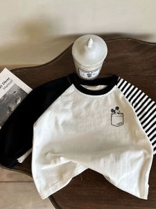 Mickey Pocket Print Fashion Long Sleeve T Shirt