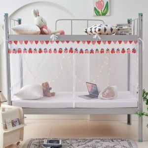 Tấm Lót Chống Muỗi Cho Ký Túc Xá Sinh Viên Có Khóa Kéo Cửa Lồng Chống Bụi Che Chắn Ánh Sáng Dùng Cho Giường Hai Lớp Không Có Chân Đế