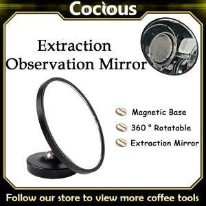Cocious Magnetic Suck Coffee Extraction Mirror Bottomless Portafilter Multi-directional Reflector Observation Mirror Coffee Accessories