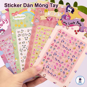 Sticker Dán Móng Sprunki Kuromi Hello Kitty Sticker 3D Dễ Thương Dán Móng Tay Trang Trí Cho Bé