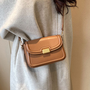 Kstyle Women Fashion Elegant Classy Vintage Simple Retro Premium PU Leather Travel Outing Sling Bag Shoulder Bag Crossbody Handbag Pouch Clutch Beg Wanita Lawa - 9735