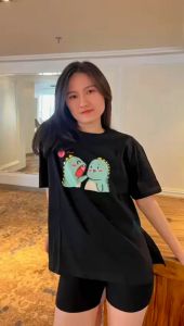 Kaos Oversize Kimono Bela Samping Dino Marah Bahan Cotton Combeds 24 S