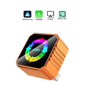 Upgrade 2/3/4-in-1 Wireless Carplay Mirror Link Airplay Android Auto Adapter Screen USB Plug Play for iPhone and Android CarPlay