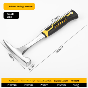MONLEYTA | Professional Geophysical Prospecting Hammer Multi Functional Home Use Sharp Head Flat Head Mountain Climbing Stone Mining Hammer
