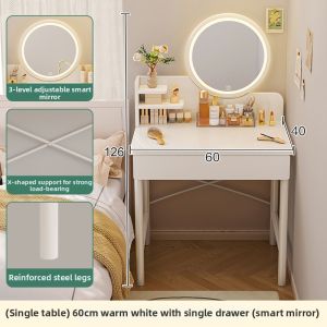 Cream Style Compact Simple Dressing Table