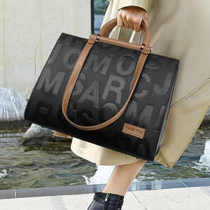 กระเป๋าถือหนังหรูหรา MK กระเป๋าถือทรงโตท์สำหรับผู้หญิง ความจุขนาดใหญ่ กระเป๋าสะพายไหล่แบบลำลอง กระเป๋าถือหนังแท้