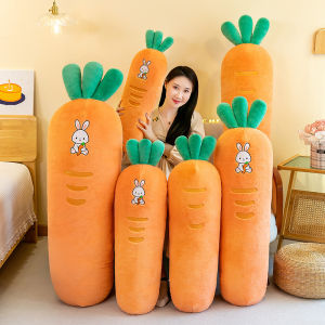 หมอนกอดรูปแครอทถอดซักได้หมอนทรงยาวขาหนีบบนเตียงสำหรับนอนของเล่นตุ๊กตายัดนุ่นในห้องนอนแบบนิ่มพิเศษสำหรับผู้หญิง