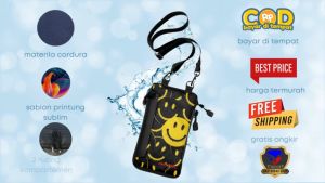 Tas hp kecil selempang gantung leher pria wanita terbaru 2023 motif printing murah mewah korea style