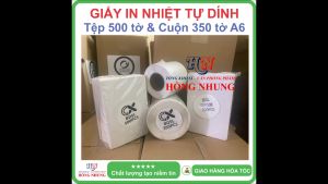 [SALE] Tệp 500 tờ cuộn 350 tờ Giấy In Nhiệt Tự Dính Khổ A6 A7 - In Đơn Hàng TMĐT