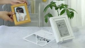 Stand Display Buku Besi Rak Penyimpanan Mangkok Foto Piring Pigura Gambar Stand