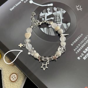 Sweet Style Cat Paw Bone Bracelet for Women Handmade Student Fashion Jewelry Heart Pattern DIY Versatile Beaded Bracelet