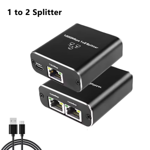Kebidumei | 1 IN 2/3/4 OUT Network Splitter 1000Mbps RJ45 Adapter Gigabit Converter Internet Ethernet 8P8C Extender Plug Extension