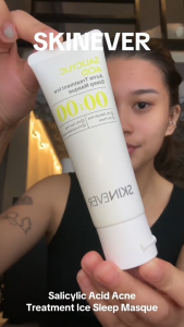 SKINEVER Travel Outfit Salicylic Acid Ice Sleep Masque Acne Treatment Acne Care Hydrating Soothing RednessRelief