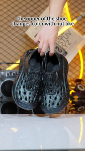 DOANGBO Mens Sandals Luminous Straps and Thick Soles Non-slip Outdoor Lace-up Shoes Sandals