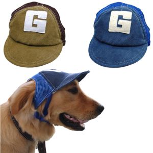 Outdoor Pet Sun Protection Hat - Adjustable Baseball Cap Cooling Mesh for Dogs Cats Ears-Friendly Beach Hiking Accessory