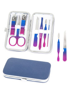 Bộ Dụng Cụ Cắt Móng Tay 7 Món Bằng Thép Không Gỉ Dụng Cụ Cắt Móng Tay Và Móng Chân Hộp Đựng Bằng Da PU Bộ Dụng Cụ Làm Móng Tay Quà Tặng Cho Nam Và Nữ