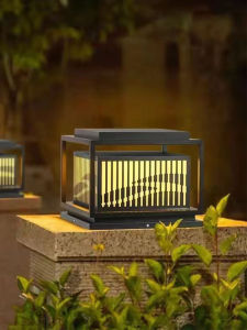 Solar Pillar Lamp Outdoor Waterproof Courtyard Gate of Bounding Wall House Garden Outdoor Yard Fence Doorpost Lamps