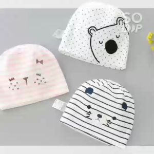 หมวกเด็กทารกD041เด็กวัยหัดเดินกันหนาว ทรงเกาหลี 👉พร้อมส่ง
