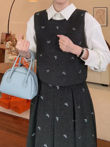 Shalldoer | Stylish Korean Style White Three-Piece Outfit