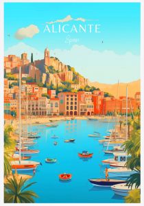 BILIBILI | Spain Travel Poster Paris Gran Canaria Barcelona Madrid Granada Landscape Canvas Print Painting Wall Art Picture Room Home Decor