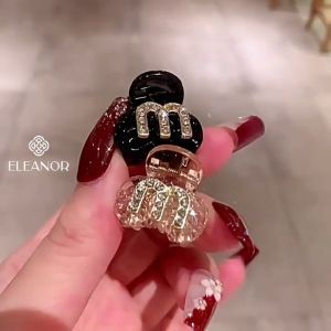 Kẹp tóc nữ mini Eleanor Accessories kẹp càng cua đính đá hình chữ M phụ kiện tóc 7628