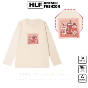 Áo thun dài tay form rộng cotton 100% 3 chai nước coca soda áo tay dài nam nữ HLFashion