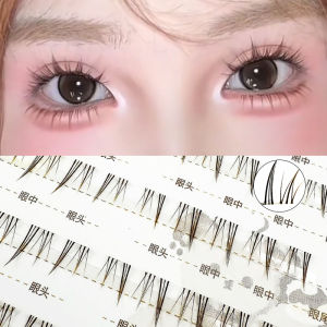 Self Adhesive Brown Down Eyelash Cluster Lashes No Glue Individual Lashes Soft Idol Lash Clusters Self AdhesiveLow Lashes