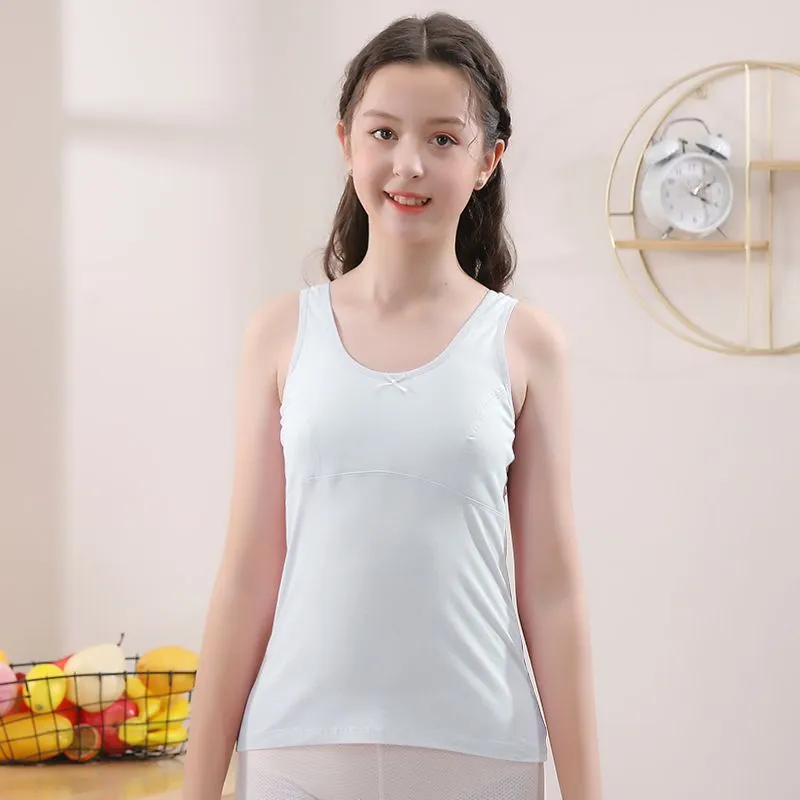 READY STOCK）3Pcs Teenager Training Bra Girl's Cotton Singlet Children Vest  Girls Underwear(code:1118)