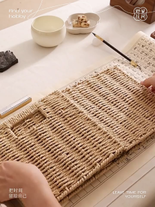 Hand-Woven Storage Box Foldable Rattan Basket with Hand | Stylish Laundry Basket Toy & Clothing Cabinet Organiser - Eco-Friendly Design