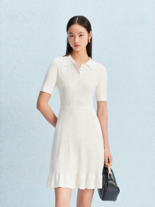 Vero Moda | Summer Office Pearl-Button Shimmer Knit Dress