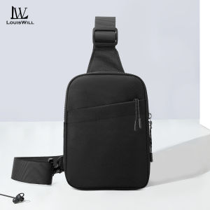 LouisWill Mens Mini Chest Bag Outdoor Cross Body Bag Waterproof Travel Bag Large Capacity Phone Bag Casual Bag Fashion Shoulder Bag Leisure Sport Street Bag for College Student