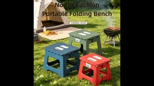 Portable Folding Plastic Saddle Stool Thickened Seat Lightweight for Camping Hiking Fishing Kids Adults Compact Seat Outdoor