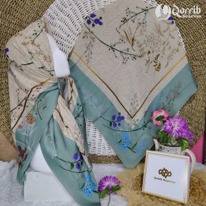 Kerudung Terbaru Jilbab Hijab Voal Motif Gwin Series Kemasan Box finising Lasercut