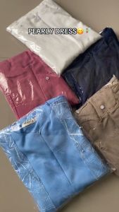 Dress Muslimah Jumbo Crinkle Mix Brokat Elegan | Gamis Syar’i Modern Banyak Warna | Nyaman & Mewah