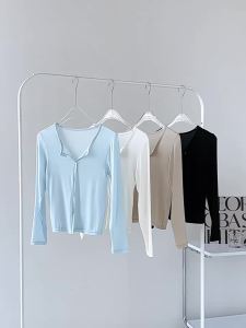 Miiow | MiiOW Silk Thin Sun Protection Cardigan Women Summer 2025 New Strap Ice Silk Top Cooling Sensation Air Conditioning Shirt