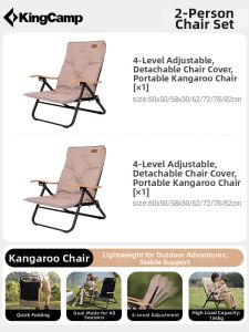 Kingcamp | Foldable Outdoor Chair High Backportable All Season