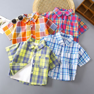 Tagkita | Plaid Short Sleeve Shirt for Boys